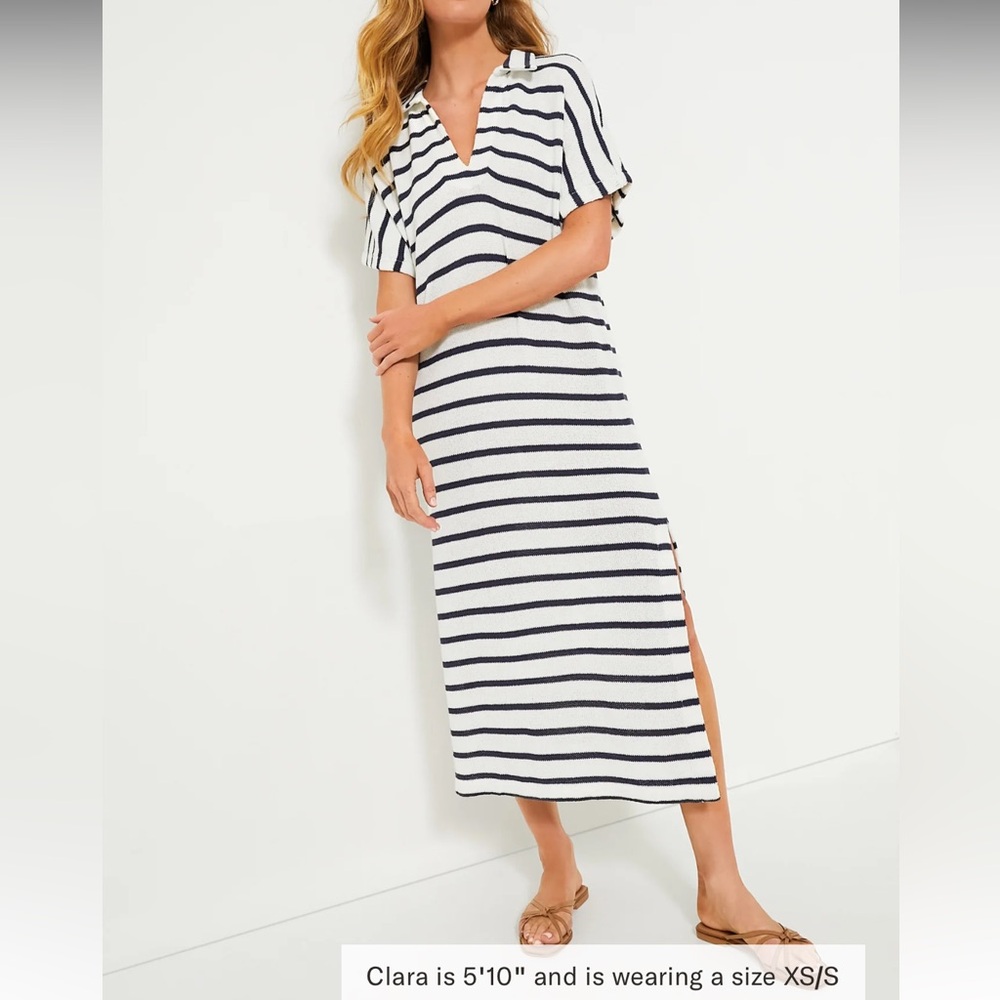 POMANDER PLACE

French Stripe Knit Maren Polo Dress M/L